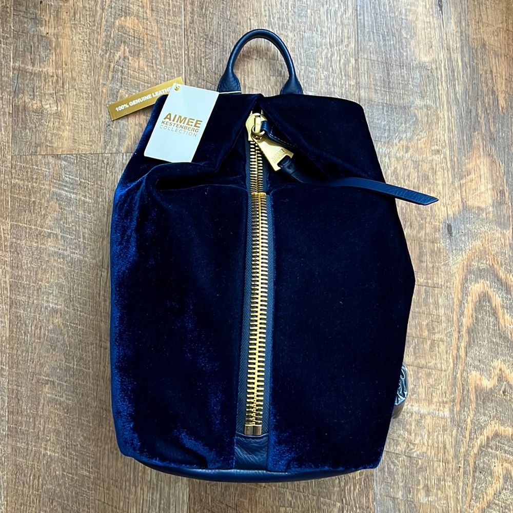 Aimee Kestenberg Blue Velvet Backpack